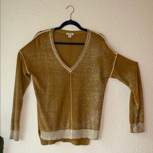 Sundance Mustard Knit Tunic Top. Size SM